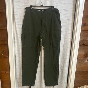 Police Olive Cargo Pants for Men
